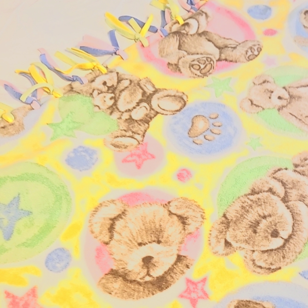 Handmade Teddy Bear Baby Blanket